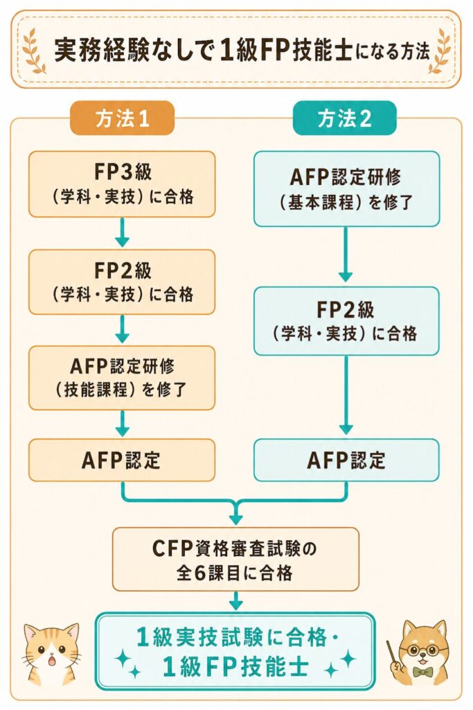 実務経験なしで1級FP技能士になる2つのルート