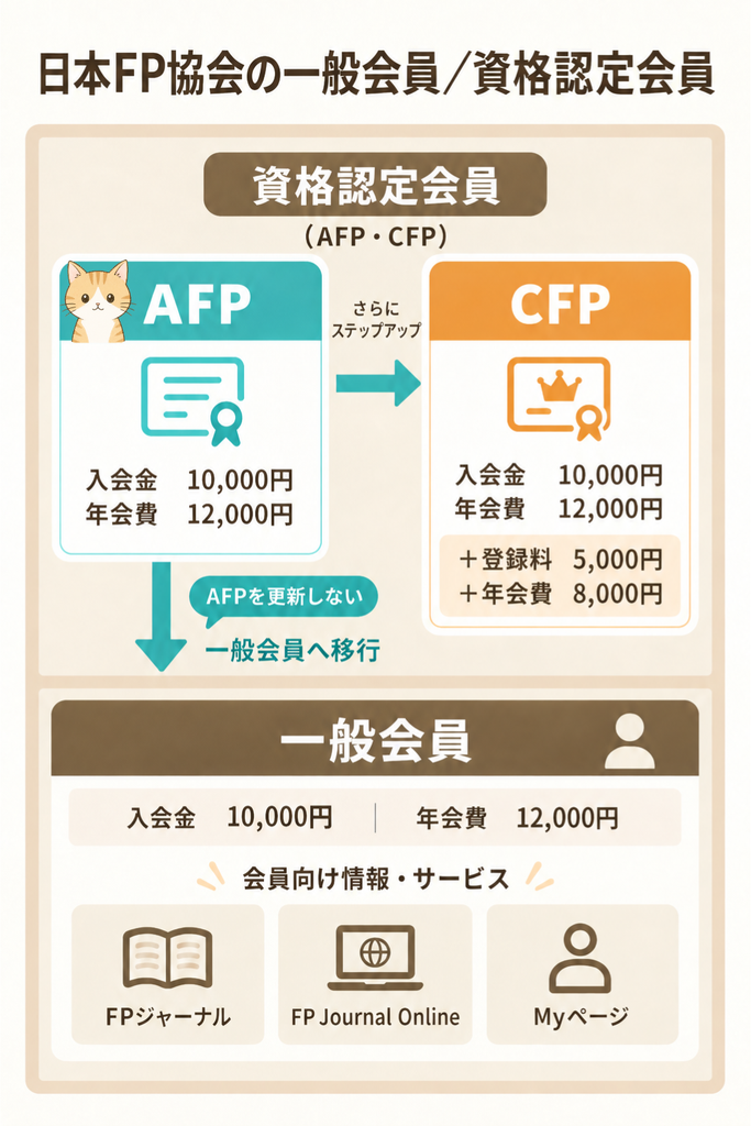 日本FP協会の一般会員と資格認定会員の関係